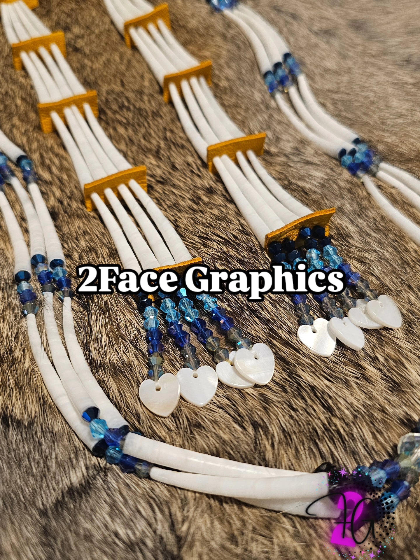 Dentalium earring combo set 2Face Graphics