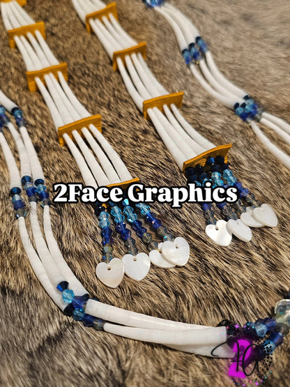 Dentalium earring combo set 2Face Graphics