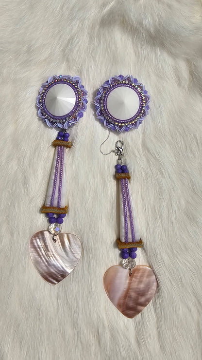Dimond circle cut purple set 2 in 1