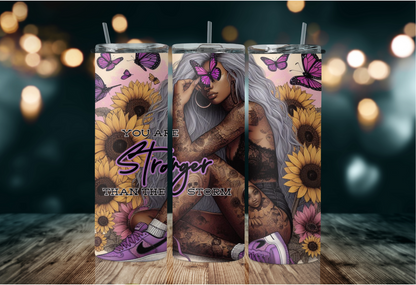 Stronger then the storm purple butterfly