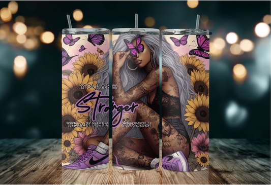 Stronger then the storm purple butterfly